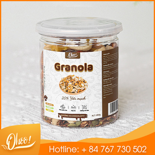 Chocolate granola with 20% oat (250g)